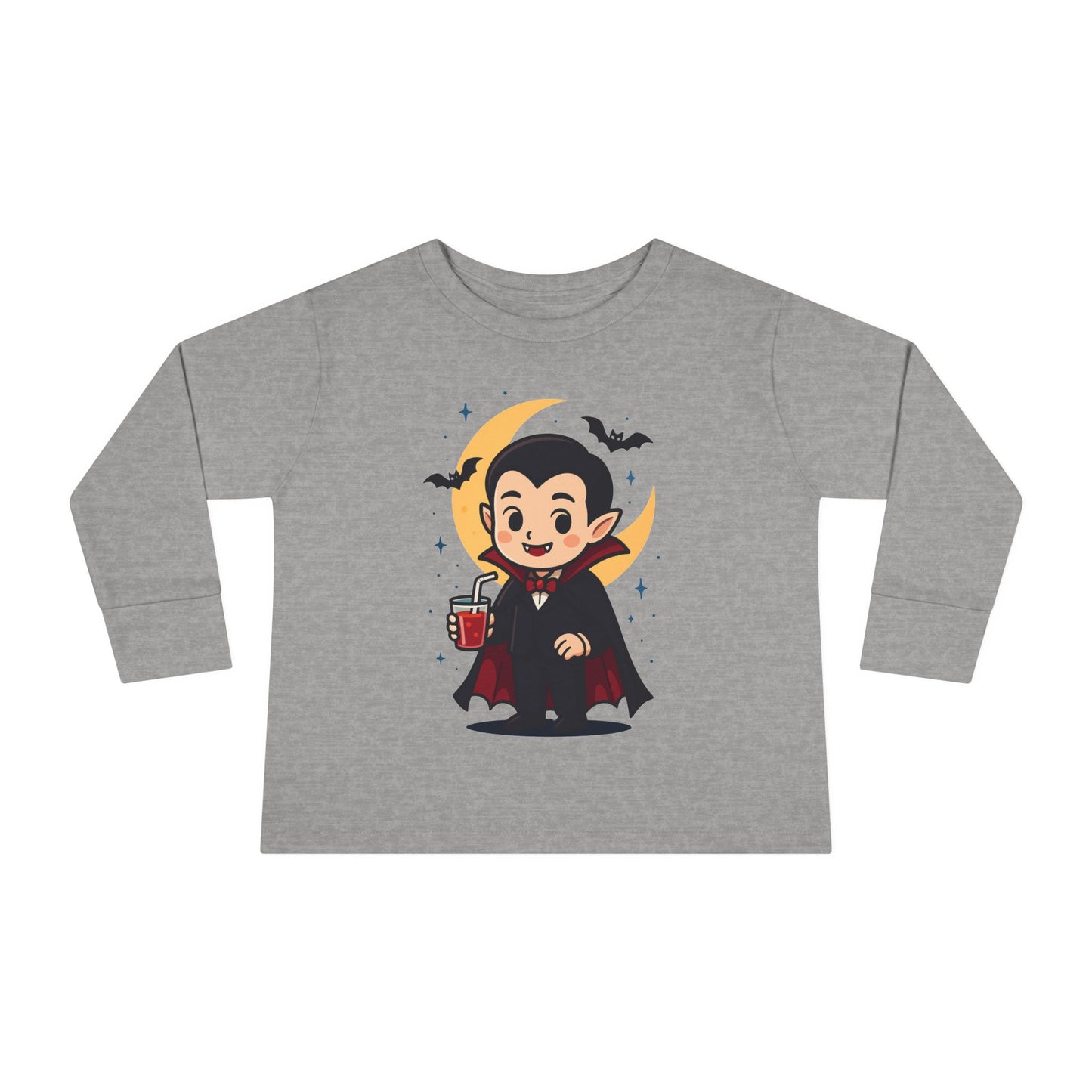 Toddler Halloween Tee, Cute Vampire Long Sleeve Shirt, Spooky Kids Apparel, Halloween Costume Top, Toddler Party Wear