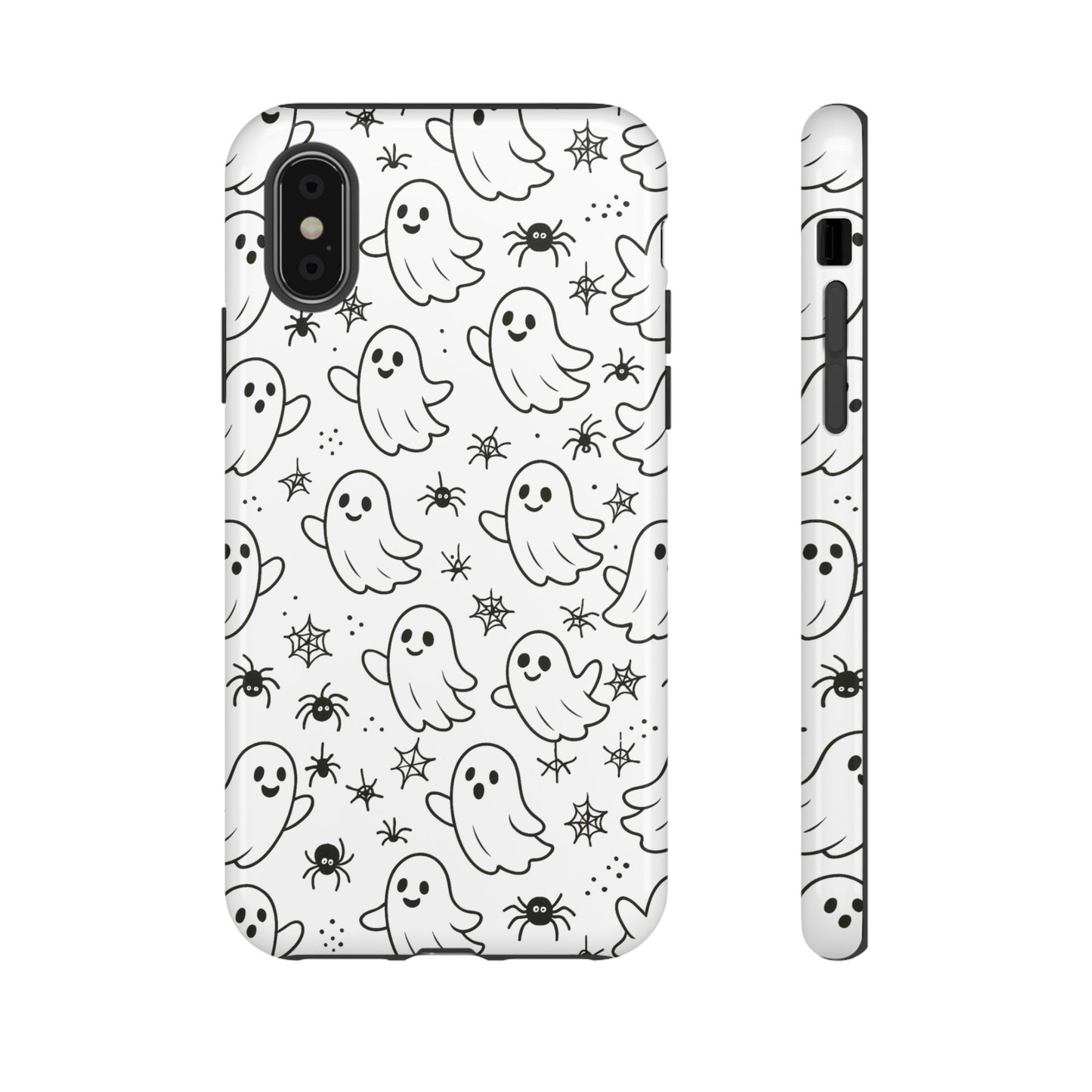 Ghostly Phone Case, Cute Halloween Phone Cover, Tough Phone Case, Spooky Phone Accessory, Ghost Pattern Design
