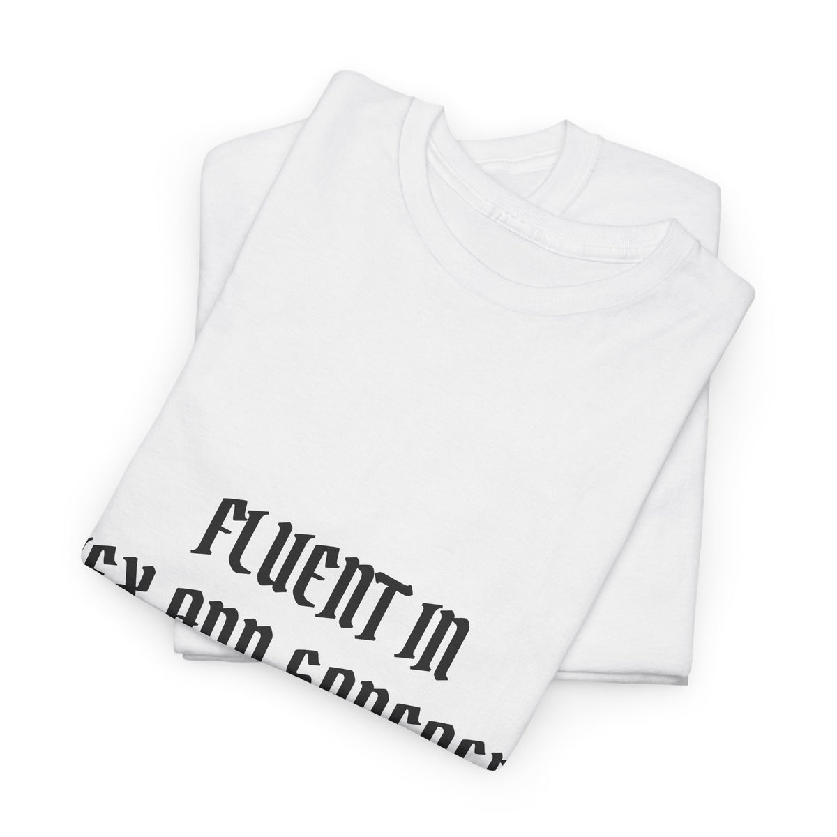 Fluent in Hex and Sarcasm Unisex Heavy Cotton Tee, Perfect for Geeky Humor Lovers, Halloween Apparel