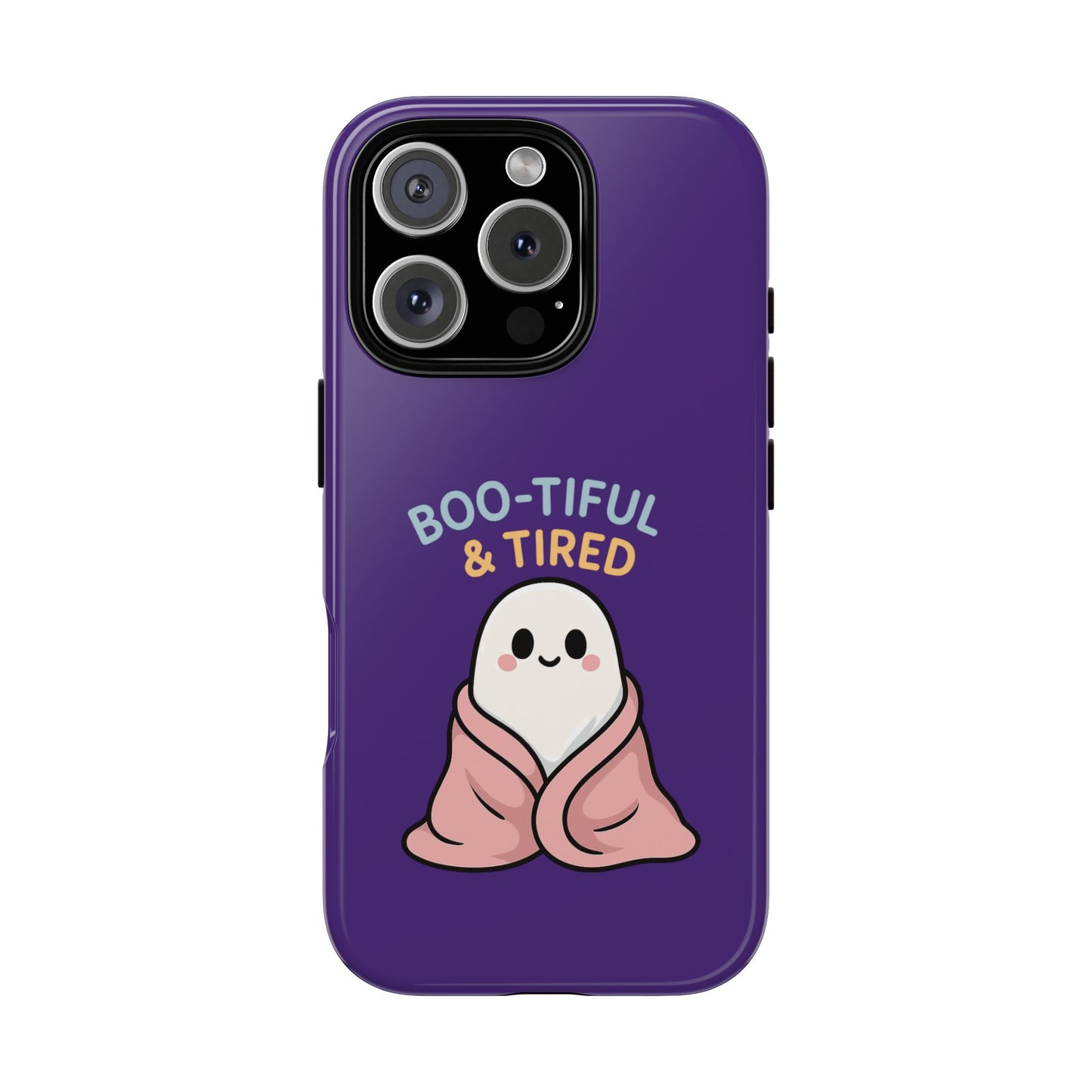 Boo-Tiful & Tired Phone Case, Halloween-Themed Design