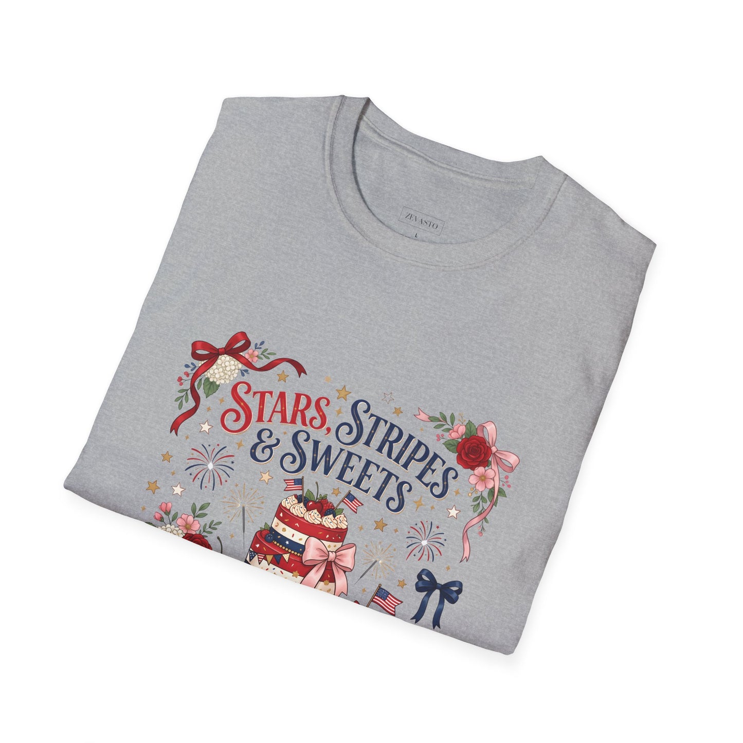 Stars, Stripes & Sweets T-Shirt — Patriotic 4th of July Dessert Graphic Tee