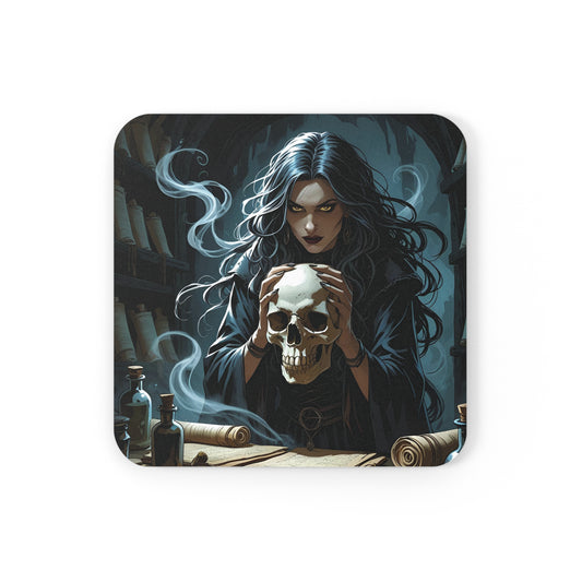 Gothic Witch Coaster, Halloween Decor