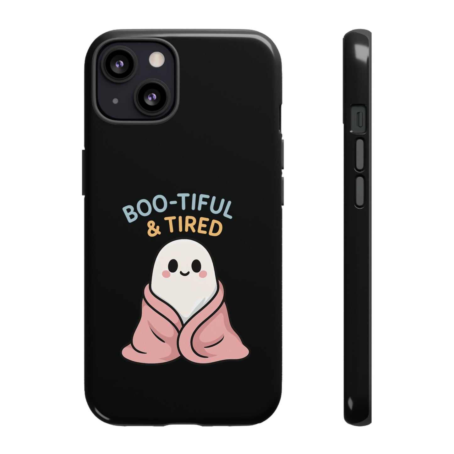 Boo-tiful & Tired Phone Case, Halloween-Themed Design