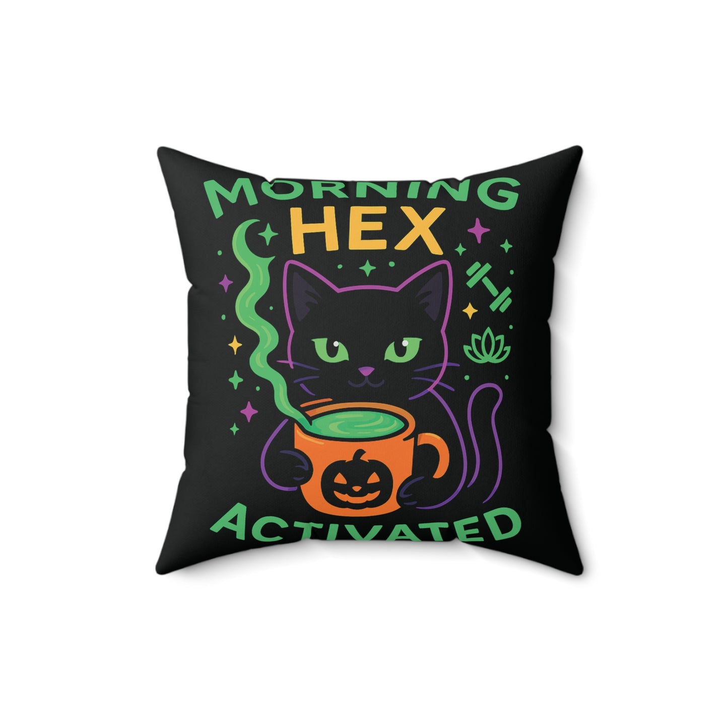 Halloween Cat Decor Pillow, Spooky Home Accent