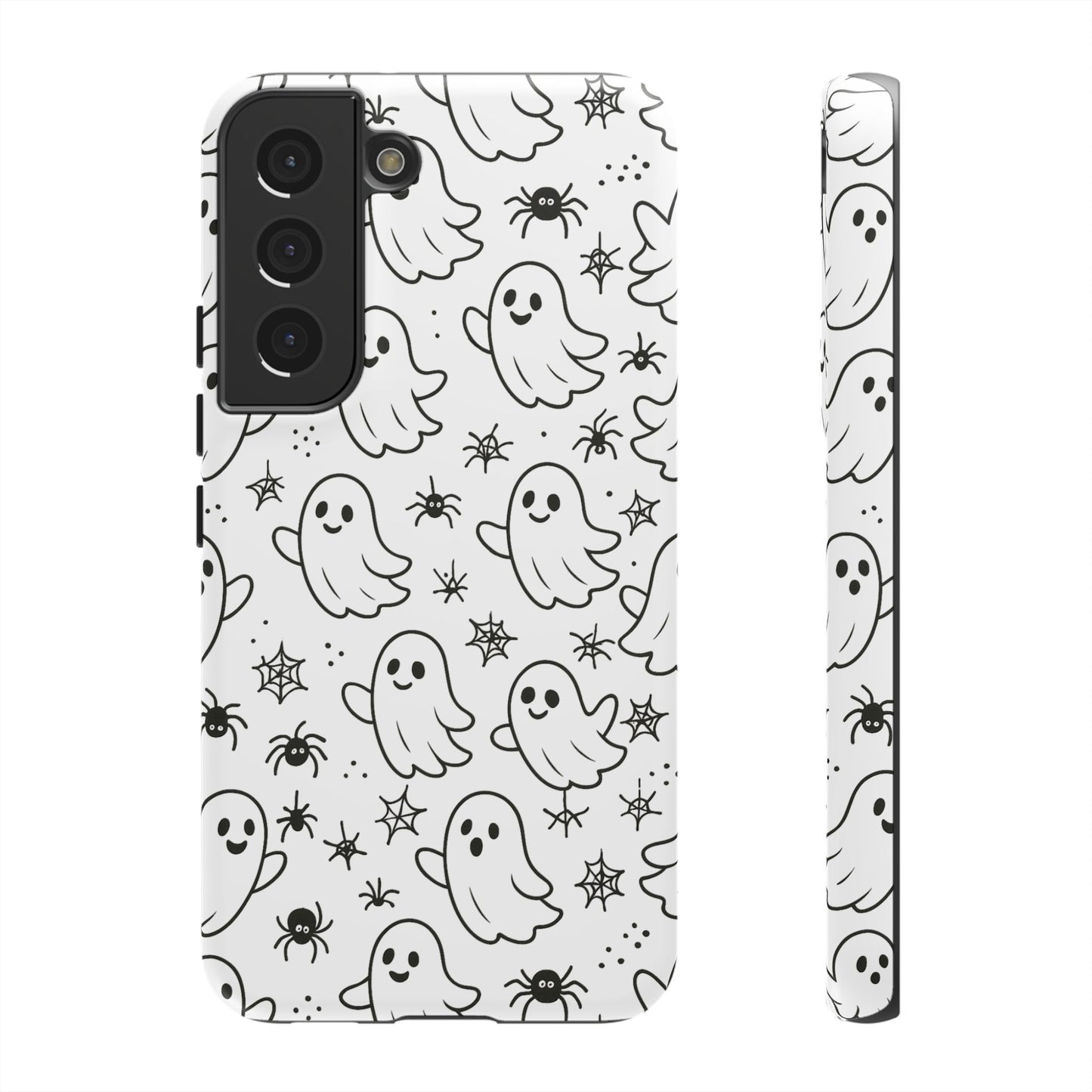 Ghostly Phone Case, Cute Halloween Phone Cover, Tough Phone Case, Spooky Phone Accessory, Ghost Pattern Design