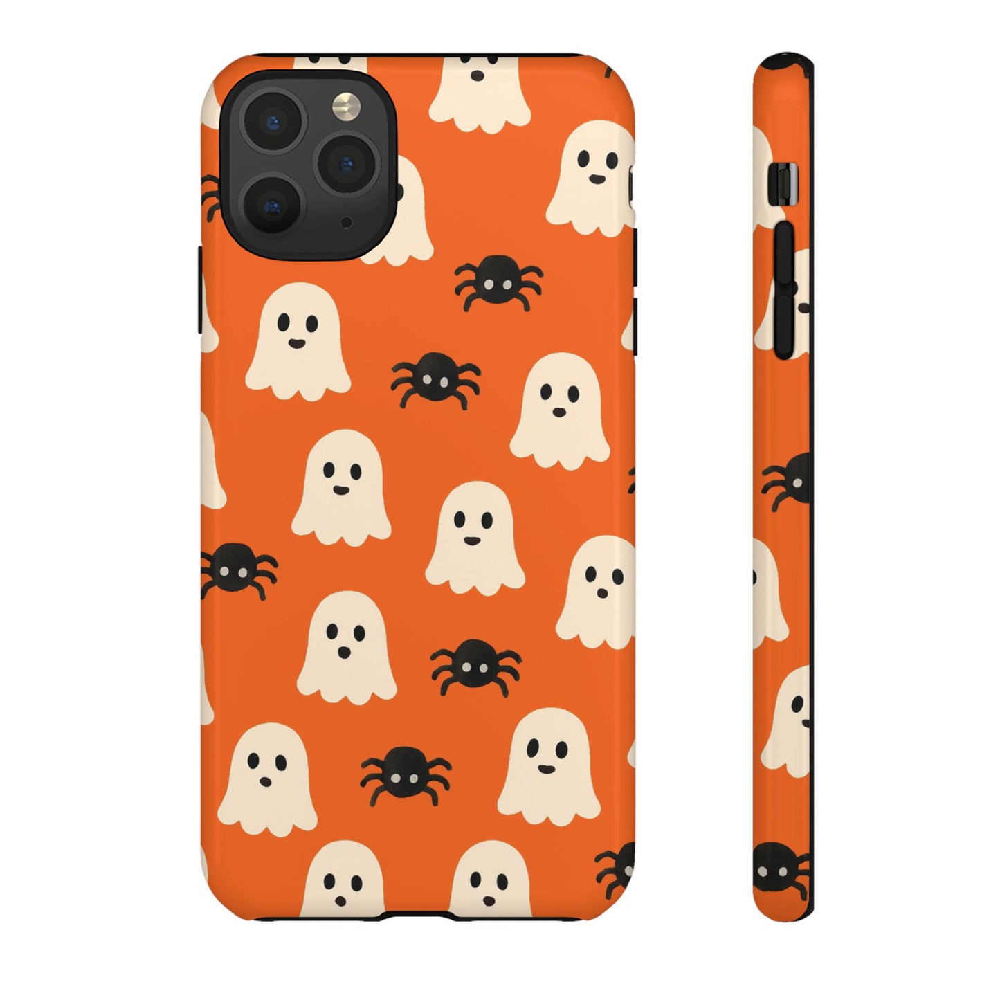 Cute Halloween Phone Case with Ghosts and Spiders, Spooky Gift, Fall Accessory, Unique Halloween Decor, Mobile Protection