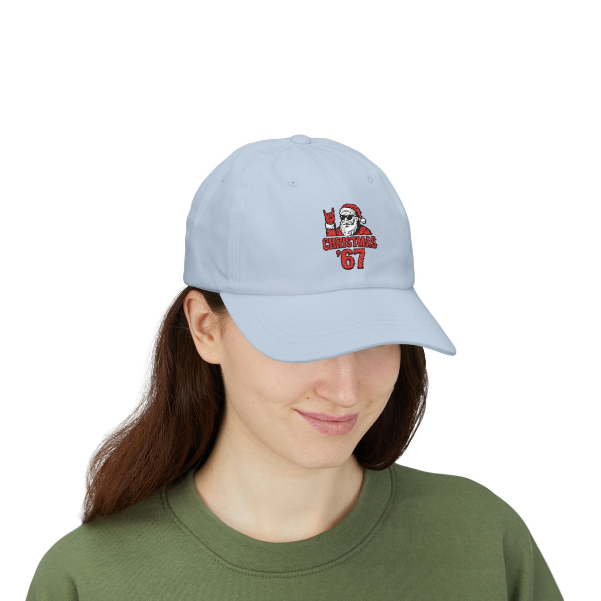 Christmas Cap — Retro Santa 'Christmas '67' Embroidered Holiday Hat