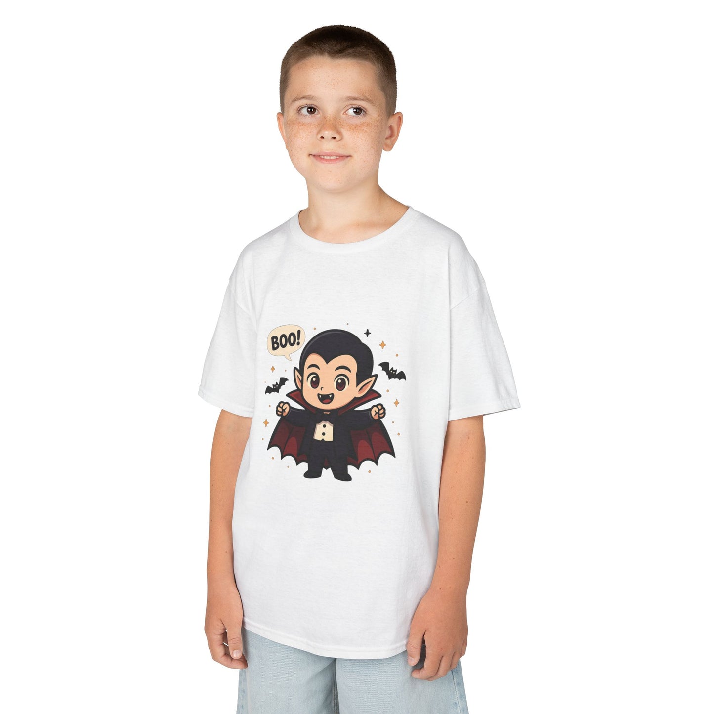 Cute Halloween Kids Tee, Spooky Costume Top, Kids Vampire Shirt, Halloween Party Apparel, Boo Design Tee