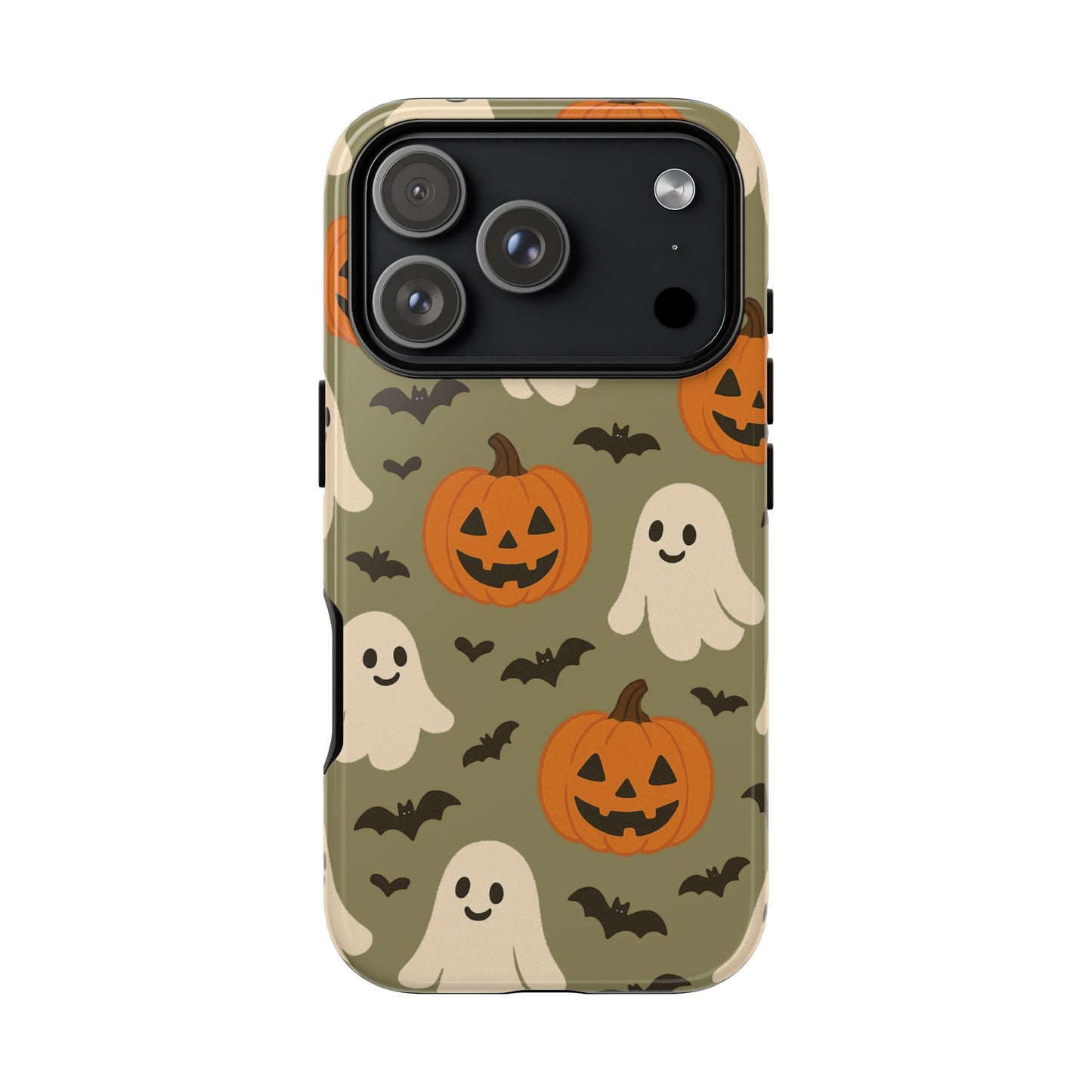 Halloween Phone Case with Ghosts and Pumpkins, Cute Fall Phone Cover, Spooky Season Accessory, Halloween Gift
