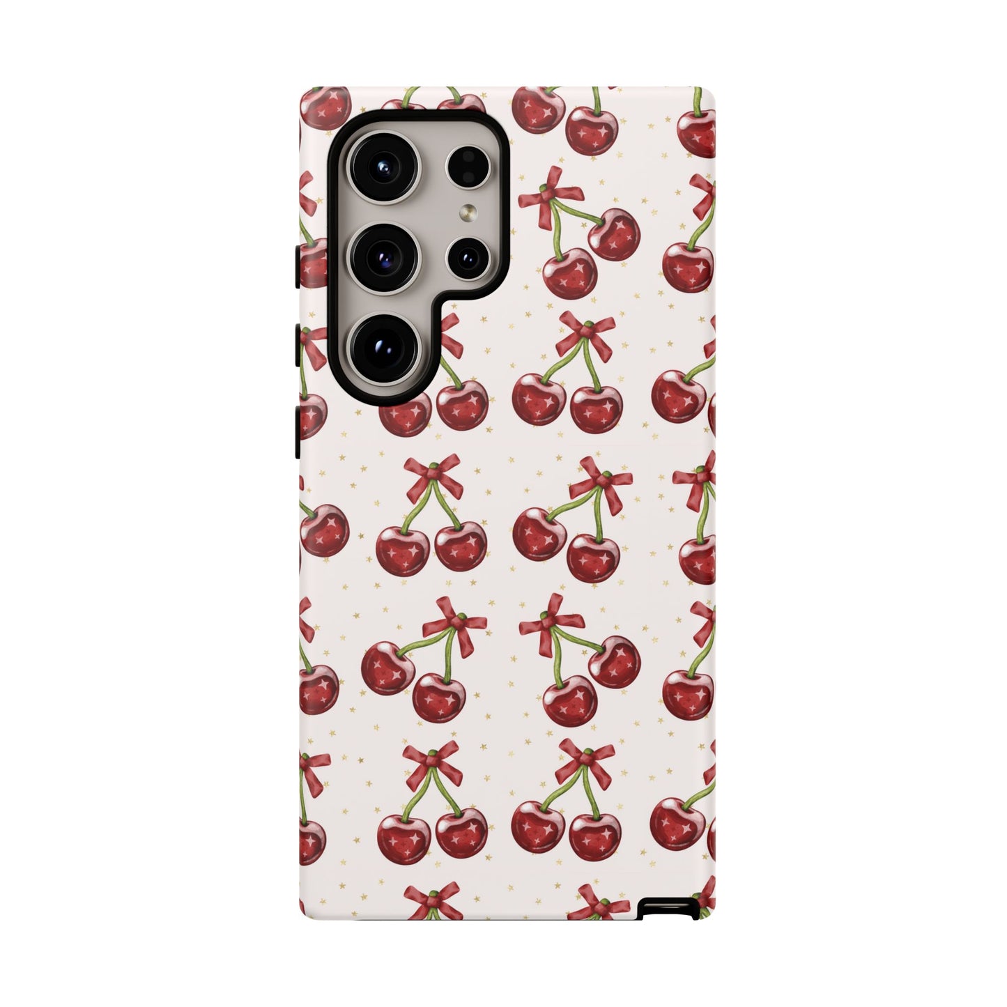 Cherry Pattern Phone Case — Cute Red Cherry Protective Phone Cover