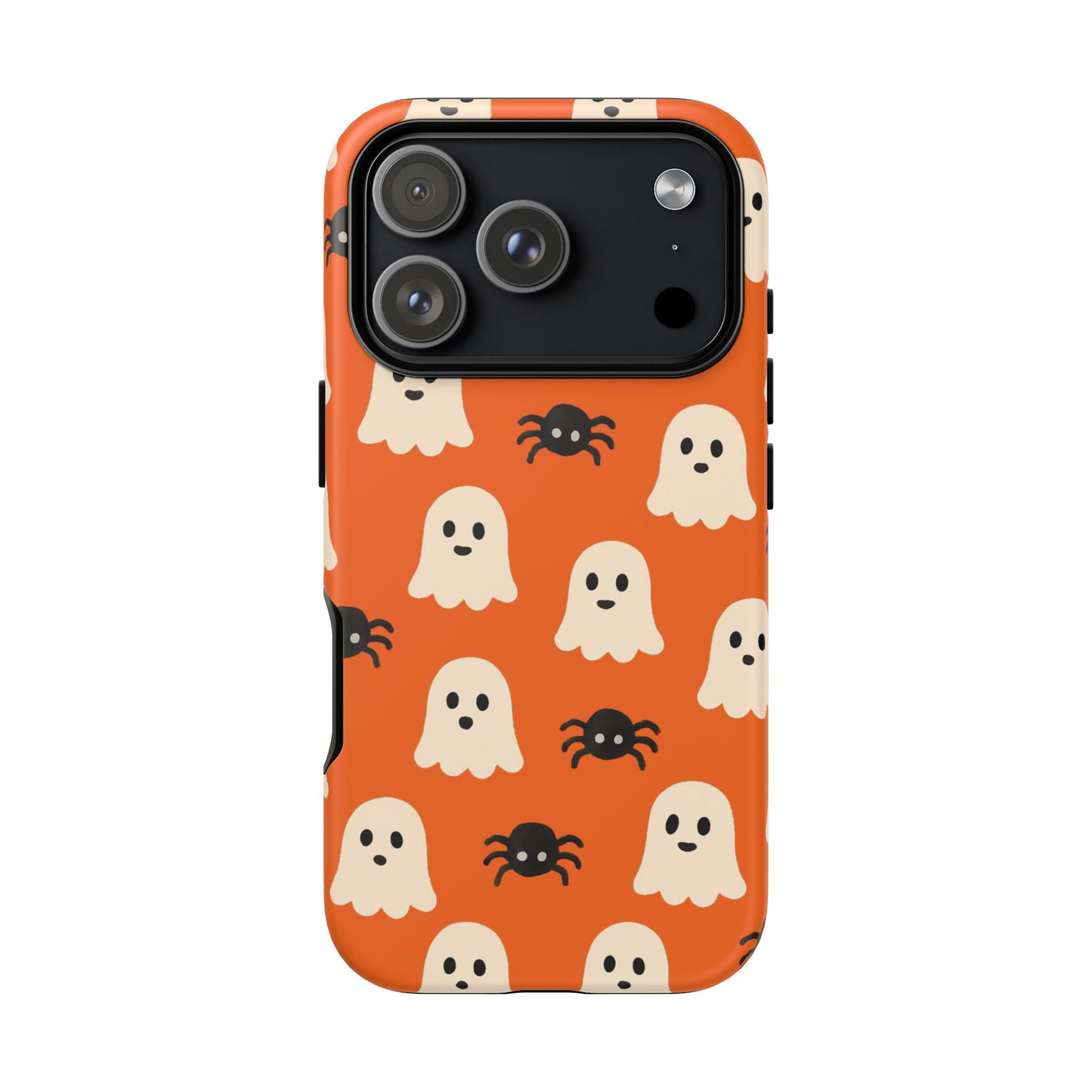 Cute Halloween Phone Case with Ghosts and Spiders, Spooky Gift, Fall Accessory, Unique Halloween Decor, Mobile Protection