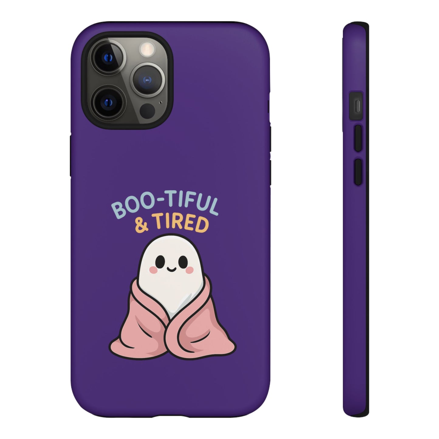 Boo-Tiful & Tired Phone Case, Halloween-Themed Design