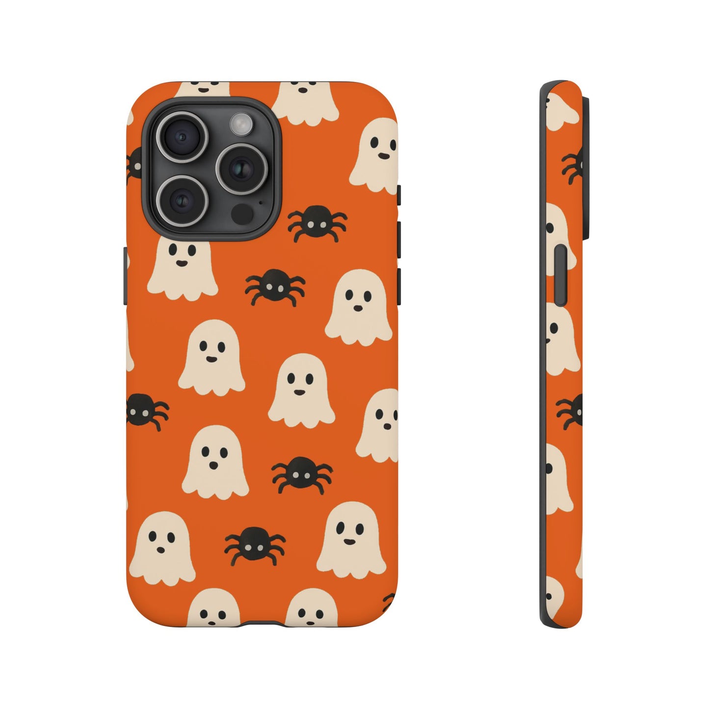 Cute Halloween Phone Case with Ghosts and Spiders, Spooky Gift, Fall Accessory, Unique Halloween Decor, Mobile Protection