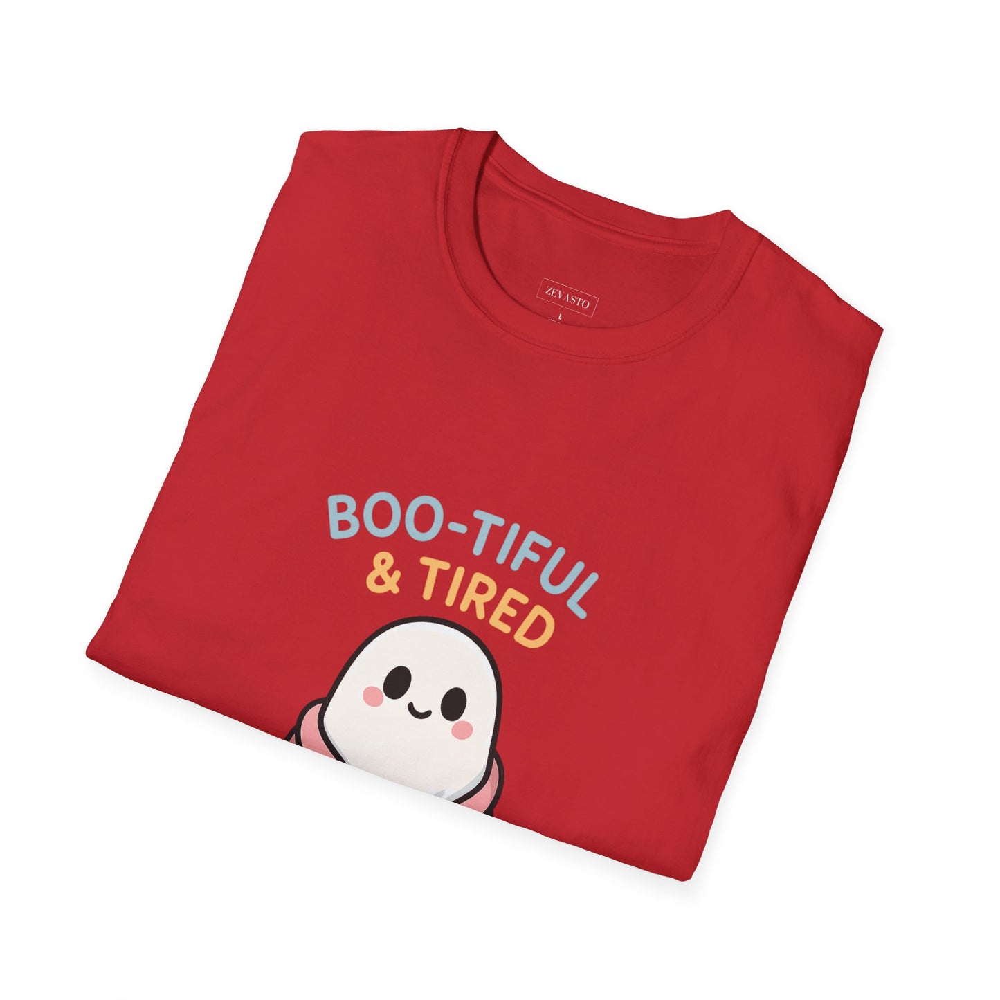 Boo-Tiful & Tired T-Shirt, Halloween-Themed Unisex T-Shirt