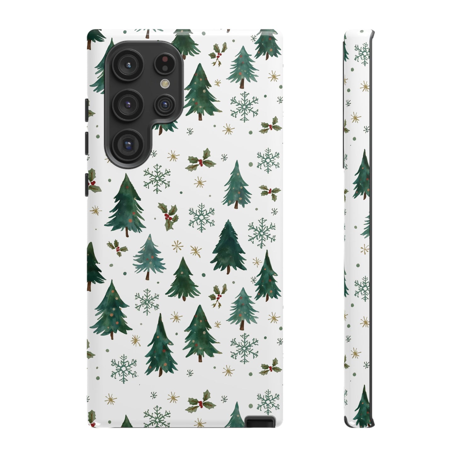 Winter Forest Phone Case, Christmas-Themed Dual Layer Phone Case for Iphone 17, 16, 15 & Samsung