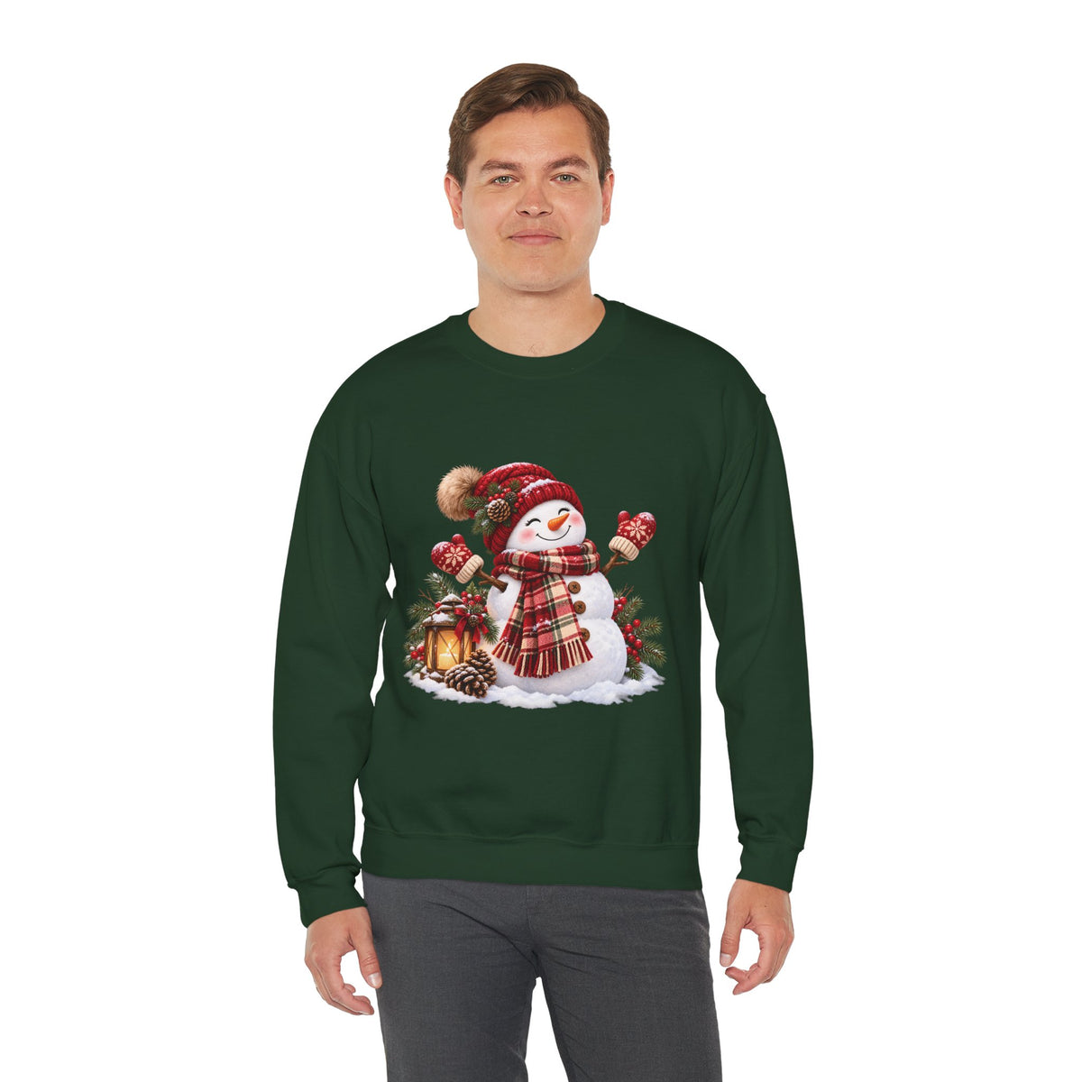 Snowman Holiday Sweatshirt - Cozy Christmas Unisex Sweatshirt