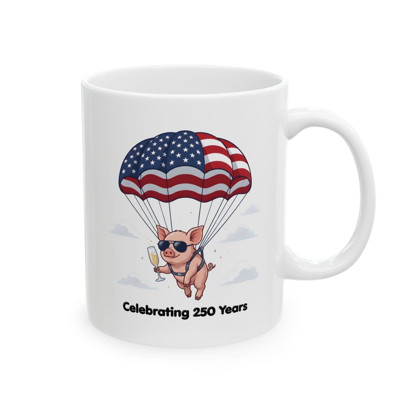 Patriotic Piglet Ceramic Mug