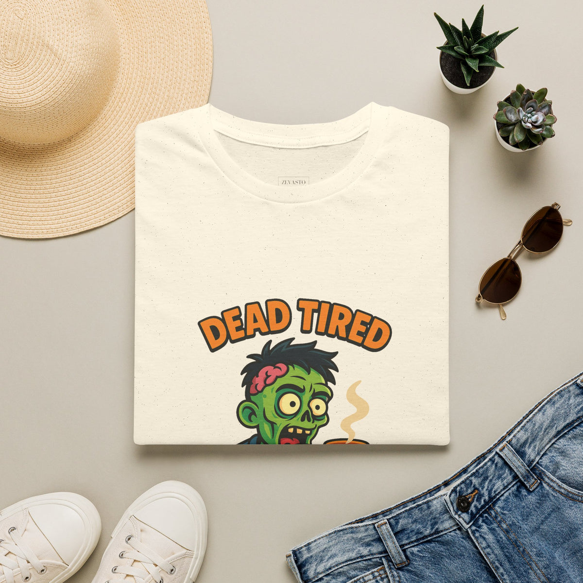 Dead Tired Zombie T-Shirt, Gifts for Halloween