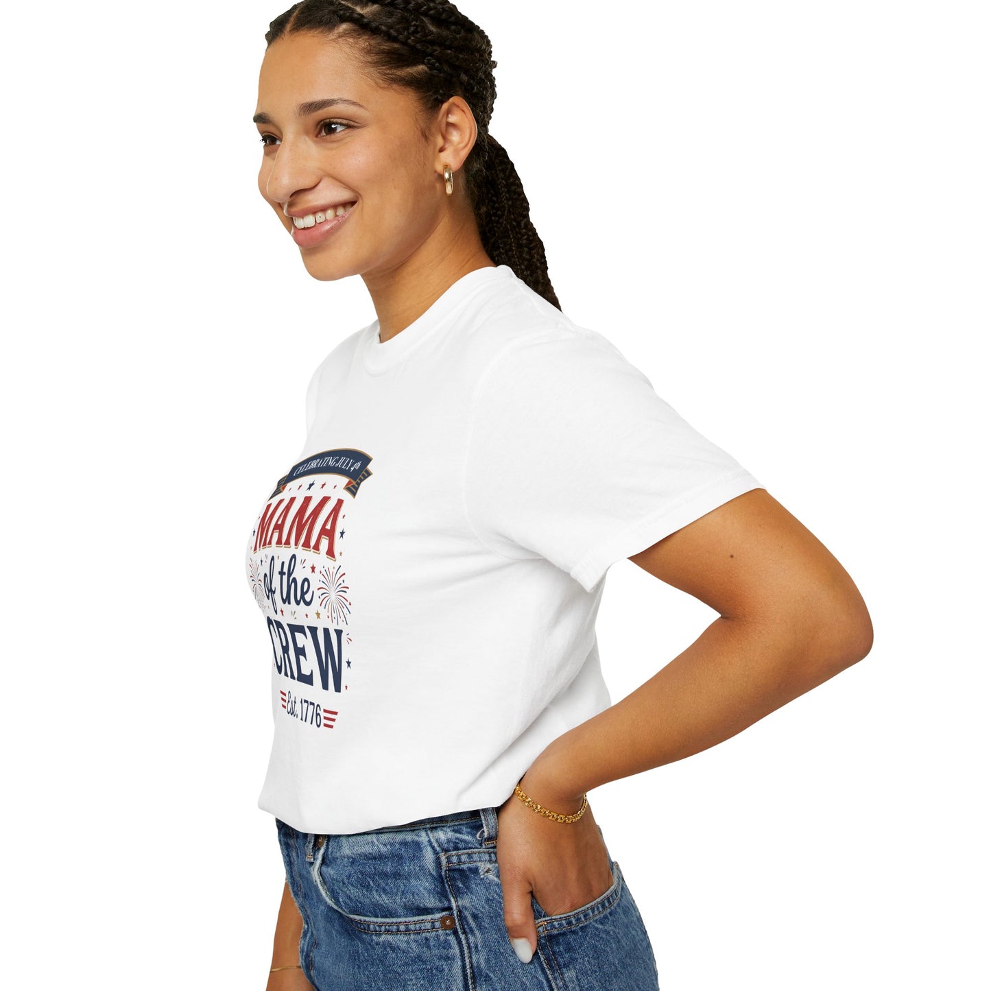 Mama of the Crew T-Shirt — Patriotic 4th of July Tee, Independence Day Shirt