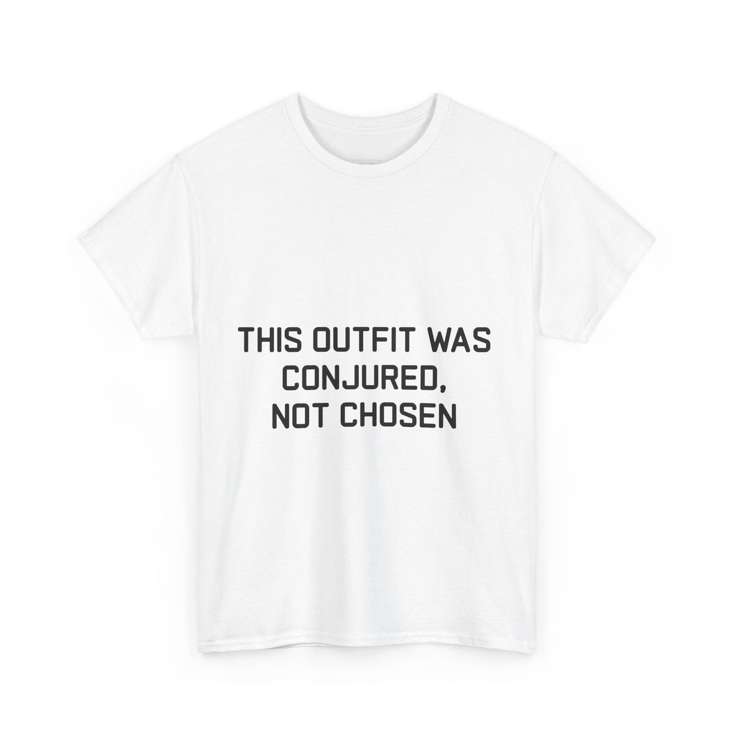 Unisex Heavy Cotton Tee - 'This Outfit Was Conjured, Not Chosen' - Funny Halloween T-shirt