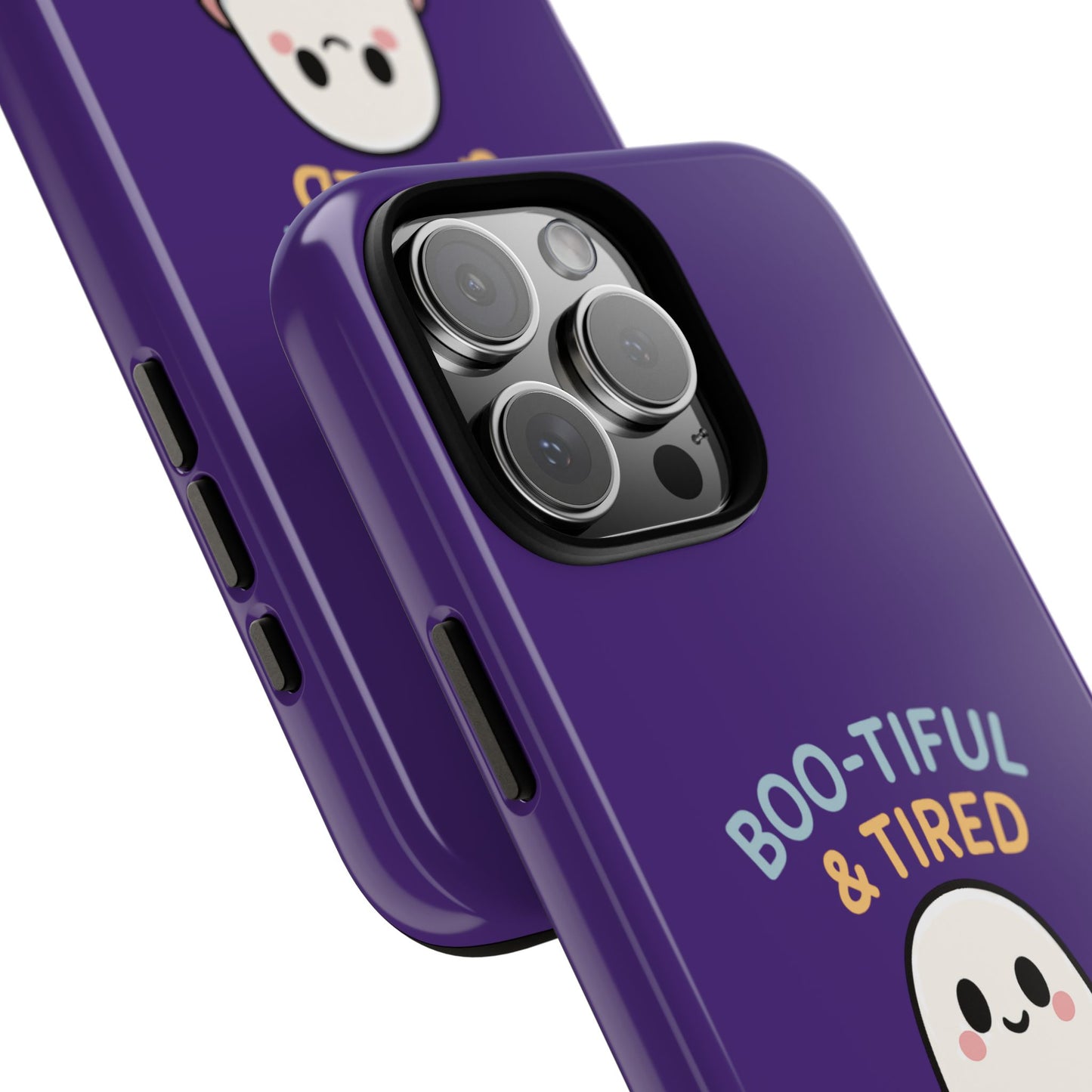 Boo-Tiful & Tired Phone Case, Halloween-Themed Design