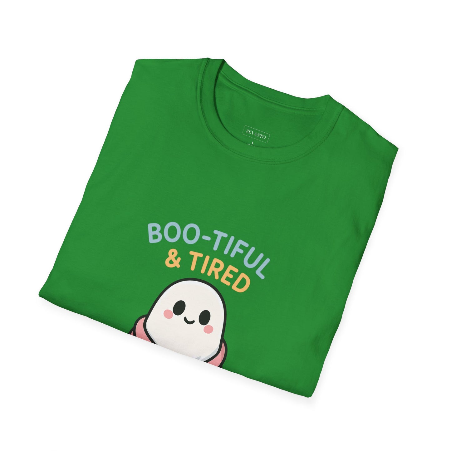 Boo-Tiful & Tired T-Shirt, Halloween-Themed Unisex T-Shirt