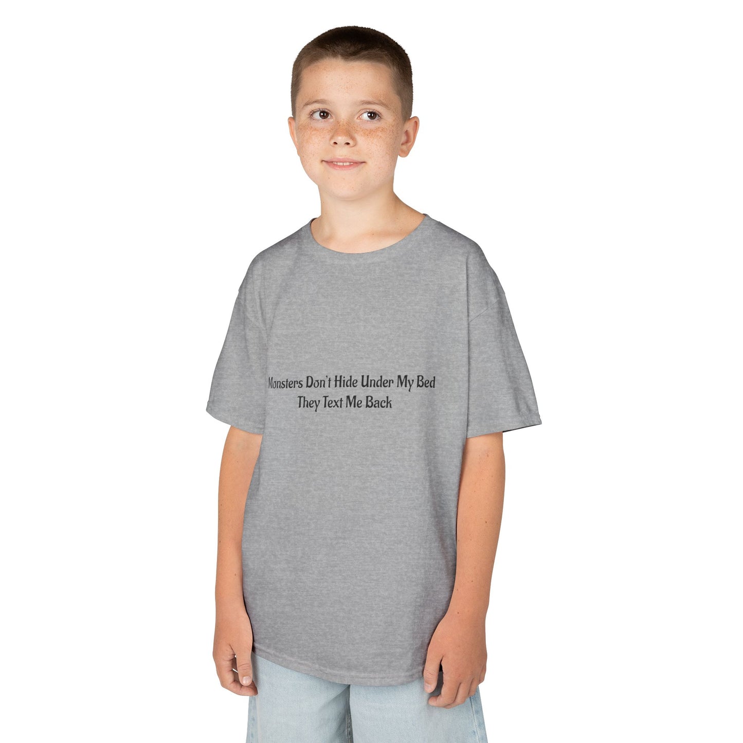 Funny Kids Monster Tee, Kids Heavy Cotton Shirt, Halloween T-Shirt