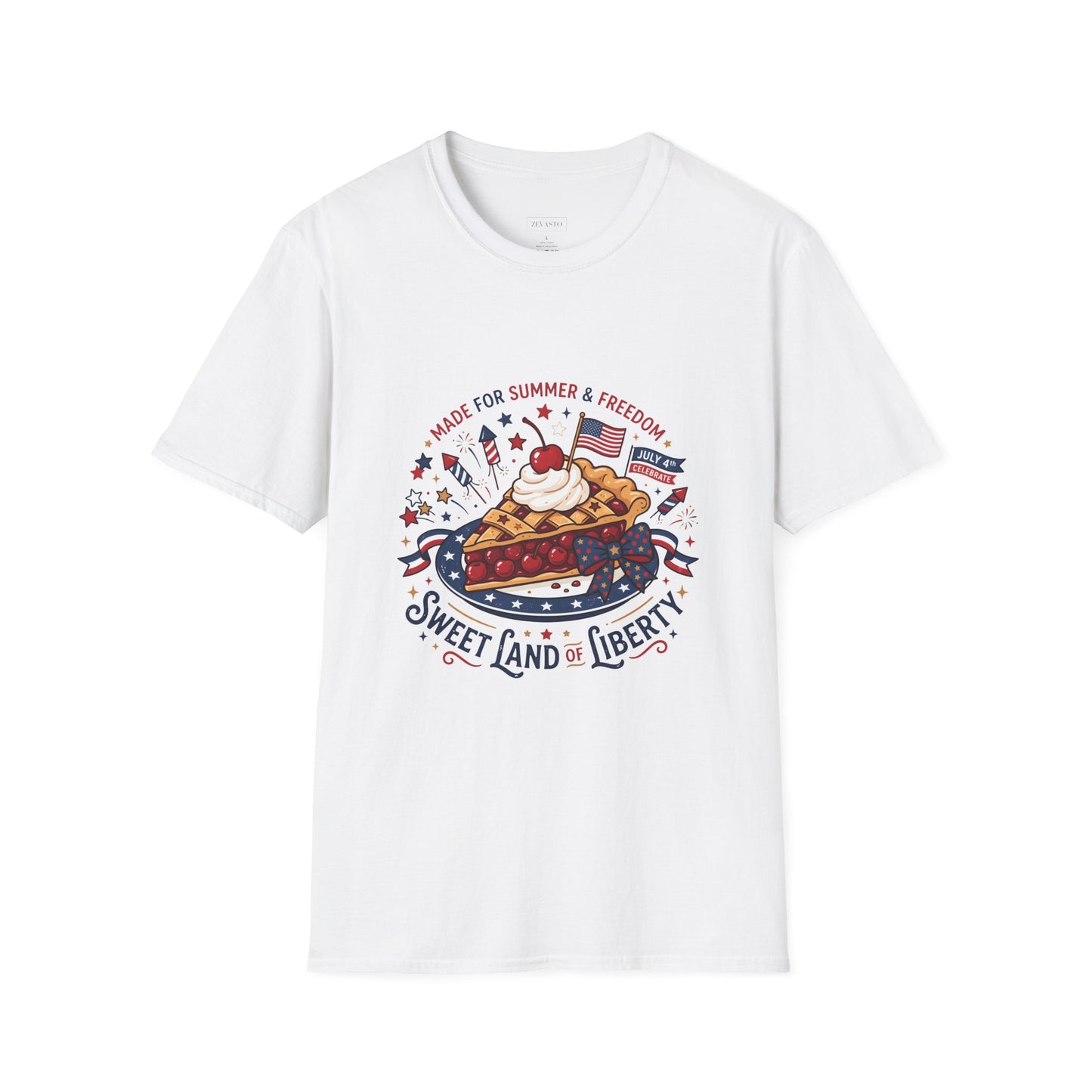 Sweet Land of Liberty Pie T-Shirt — Patriotic 4th of July Dessert Graphic Tee