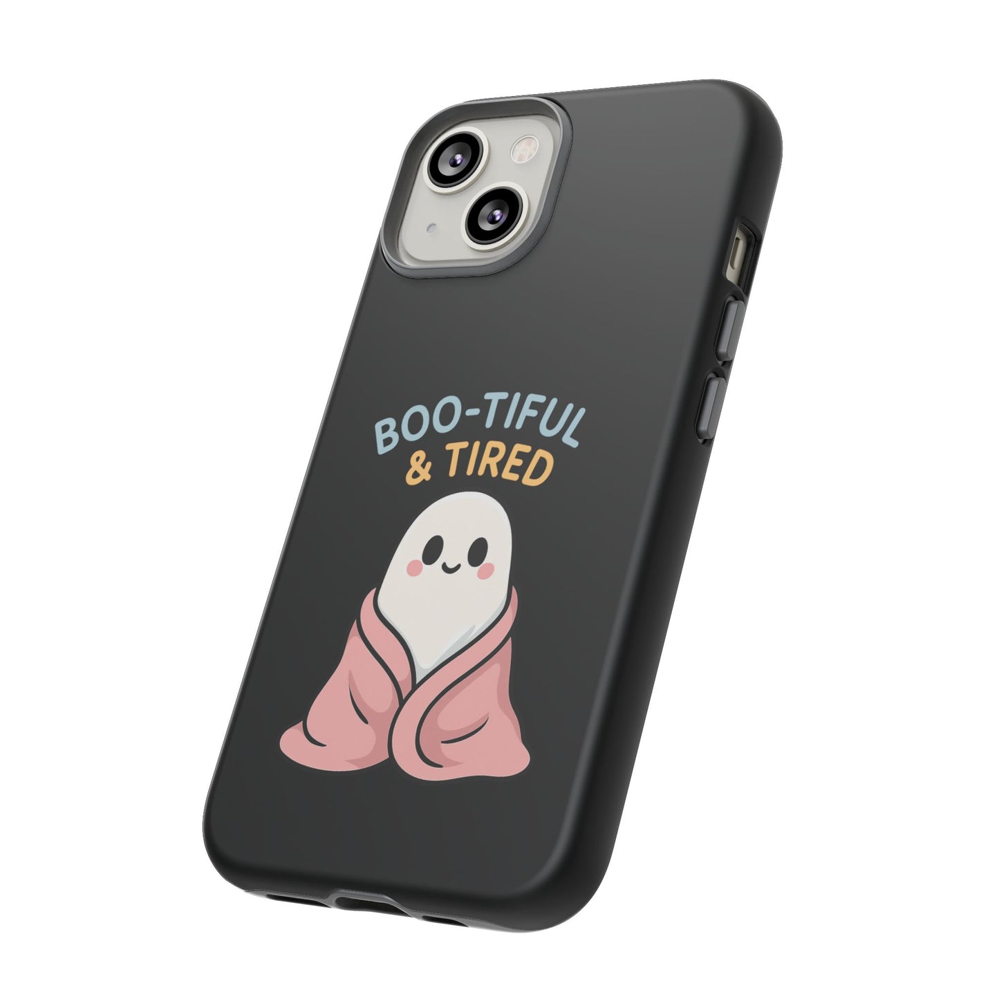 Boo-tiful & Tired Phone Case, Halloween-Themed Design
