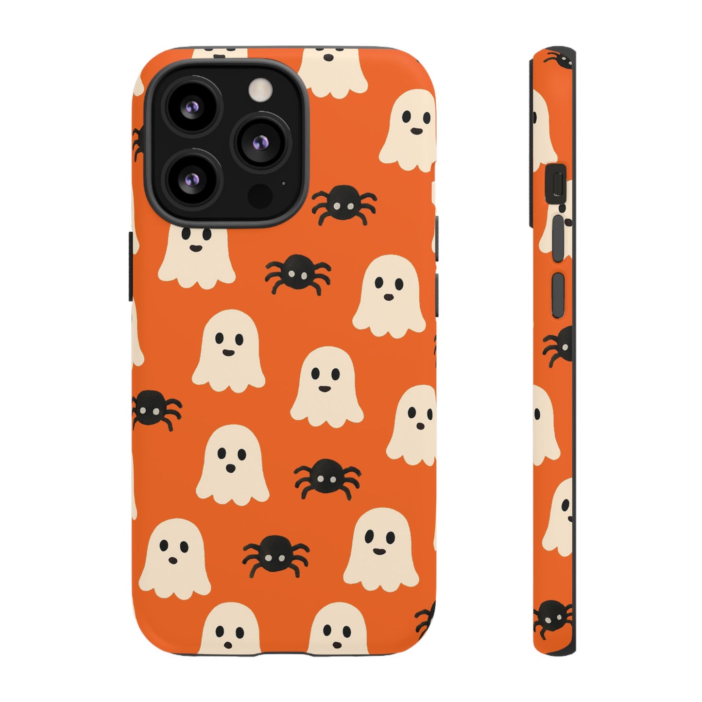 Cute Halloween Phone Case with Ghosts and Spiders, Spooky Gift, Fall Accessory, Unique Halloween Decor, Mobile Protection