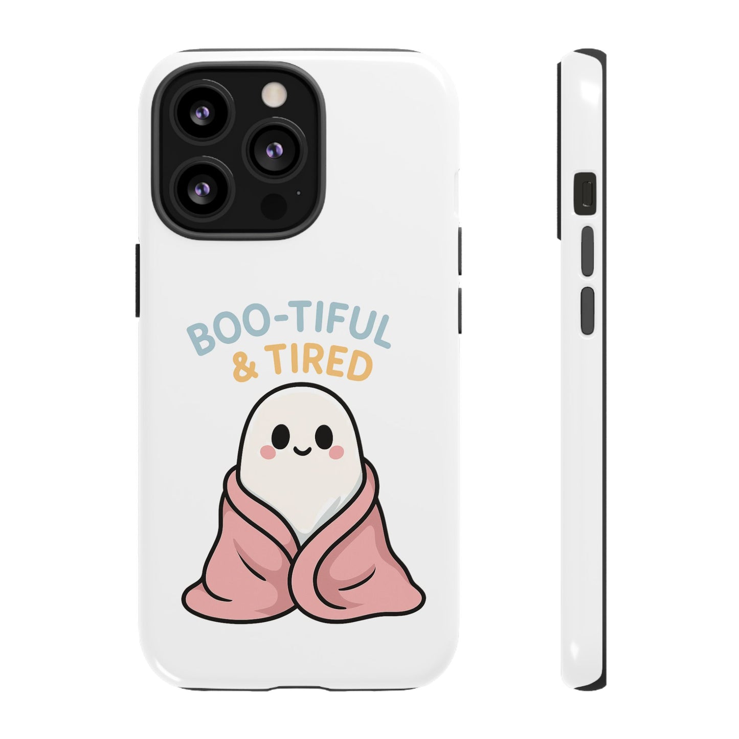 Boo-tiful & Tired Phone Case, Halloween-Themed Design