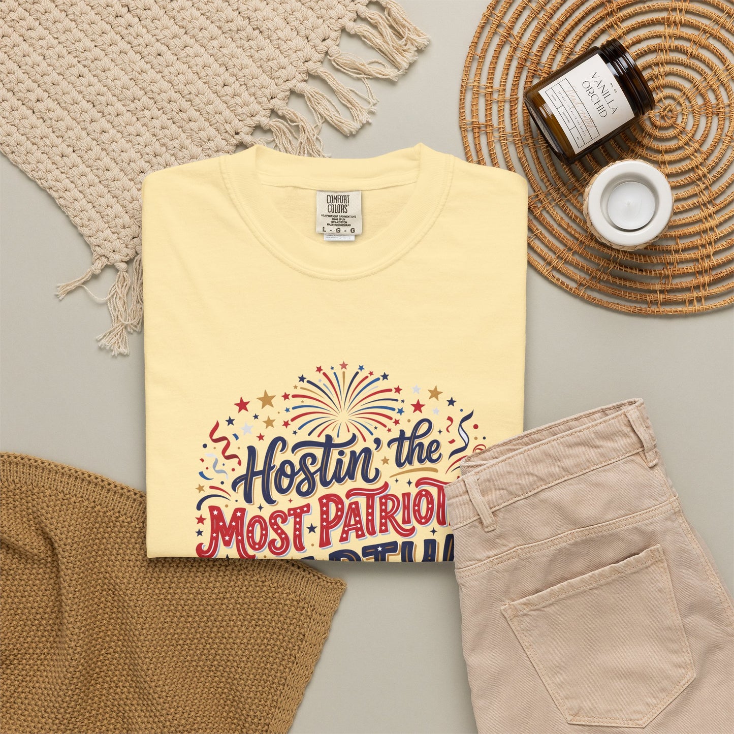 Patriotic 'Hostin' the Most Patriotic Party' T-Shirt, 4th of July Shirt, Independence Day Tee