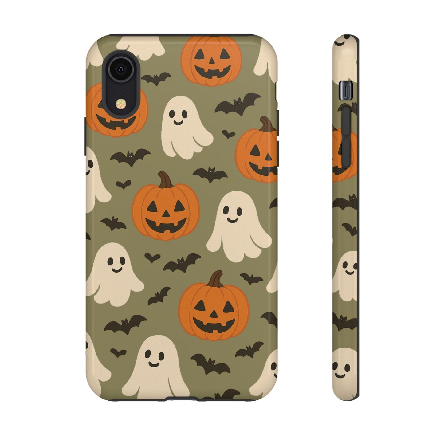 Halloween Phone Case with Ghosts and Pumpkins, Cute Fall Phone Cover, Spooky Season Accessory, Halloween Gift