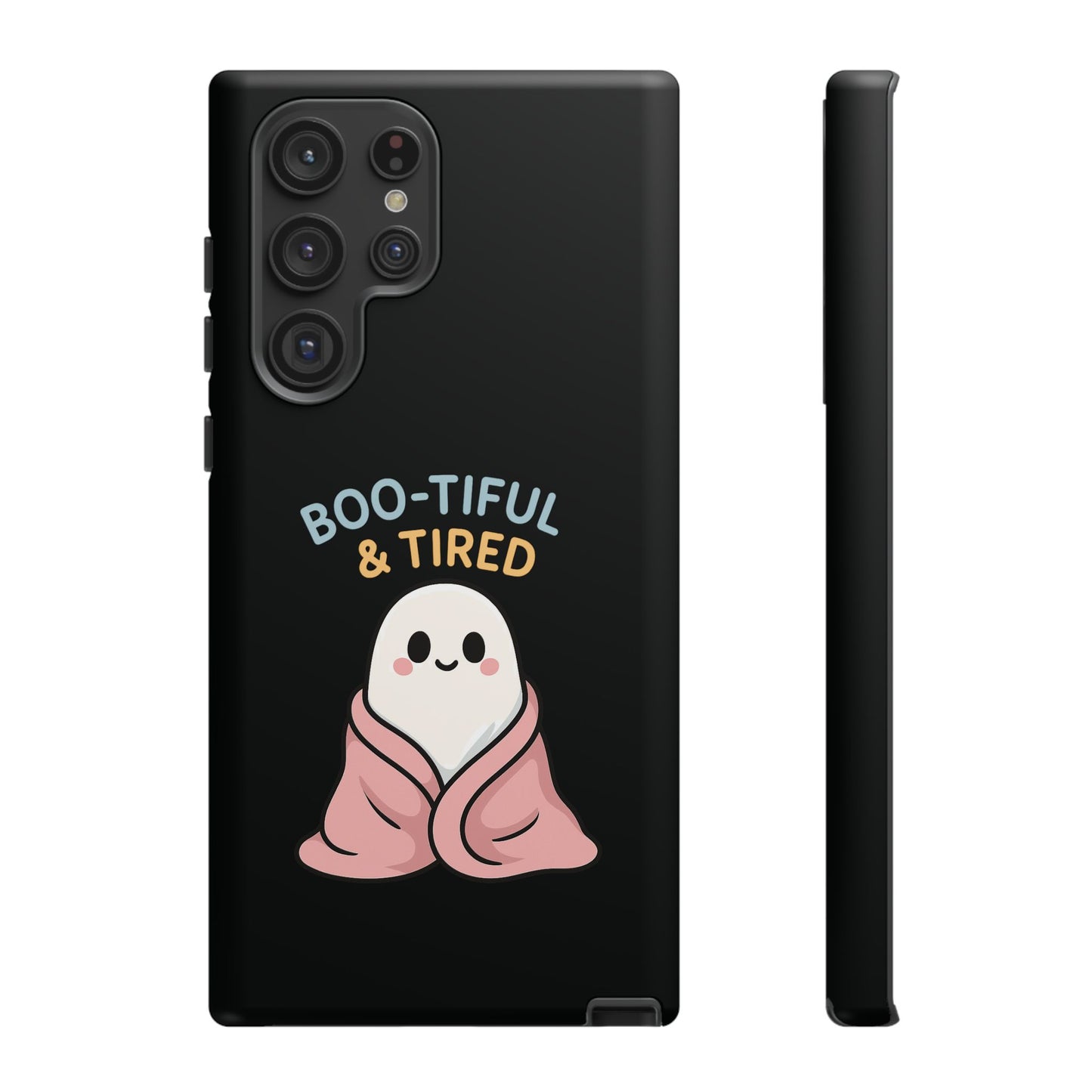 Boo-tiful & Tired Phone Case, Halloween-Themed Design