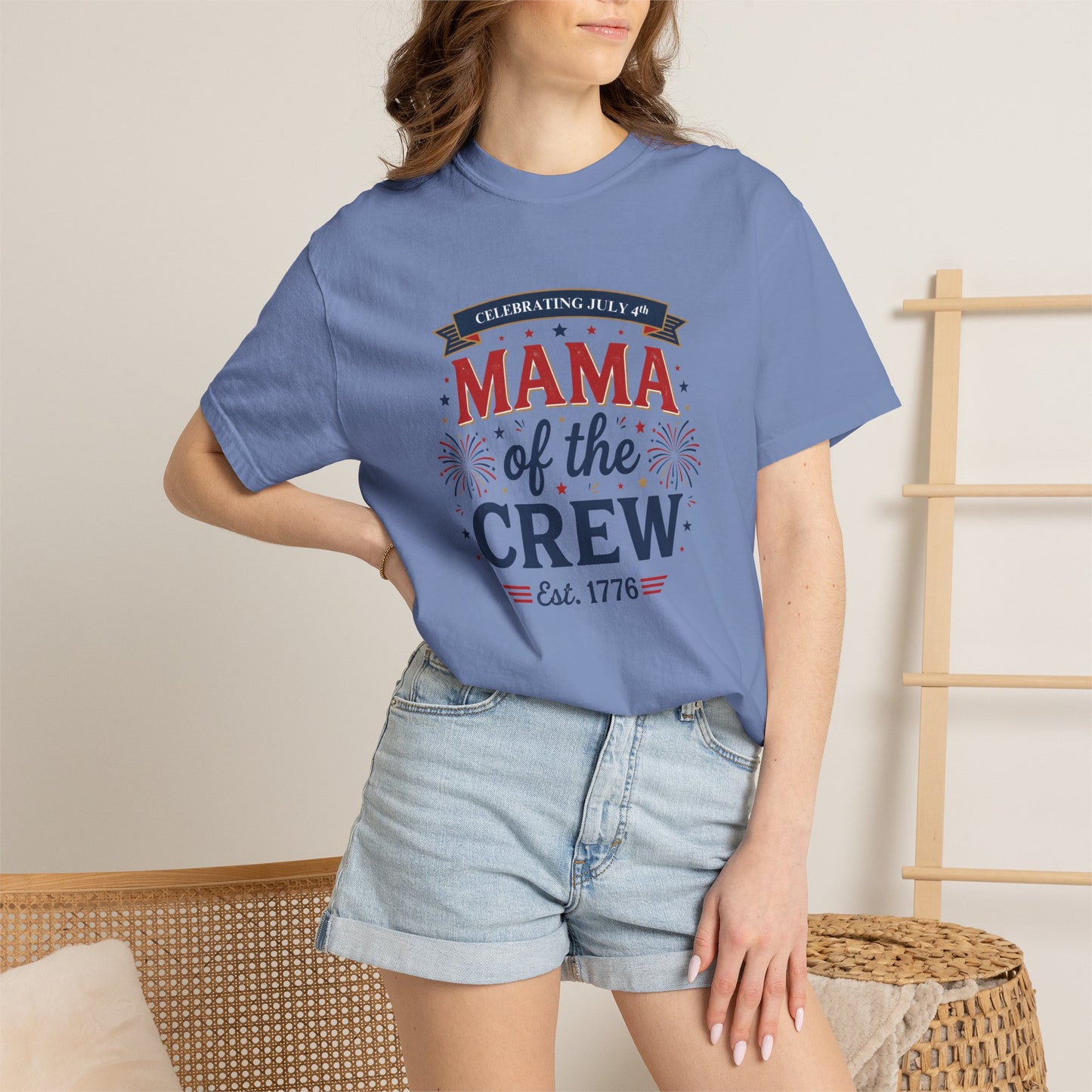 Mama of the Crew T-Shirt — Patriotic 4th of July Tee, Independence Day Shirt