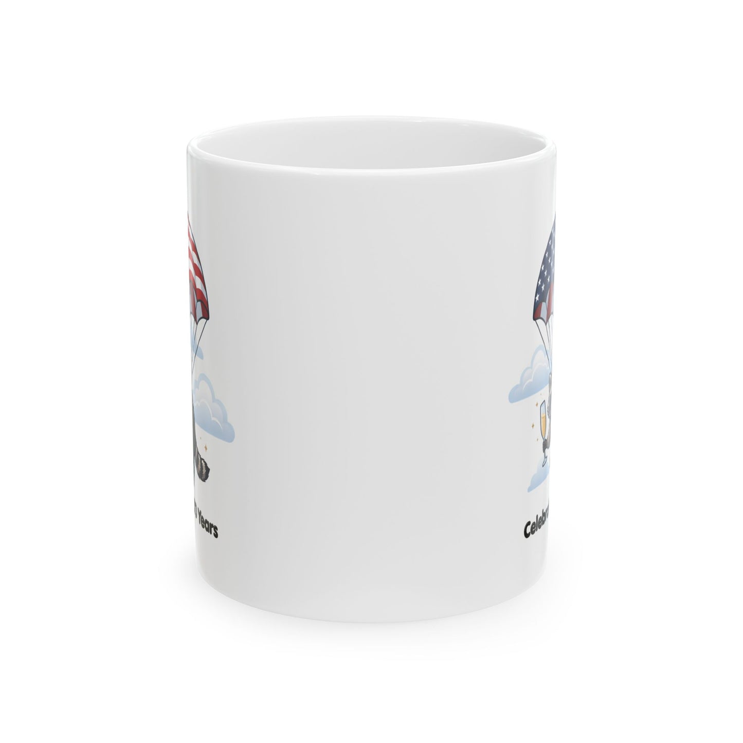 Patriotic Raccoon Ceramic Mug
