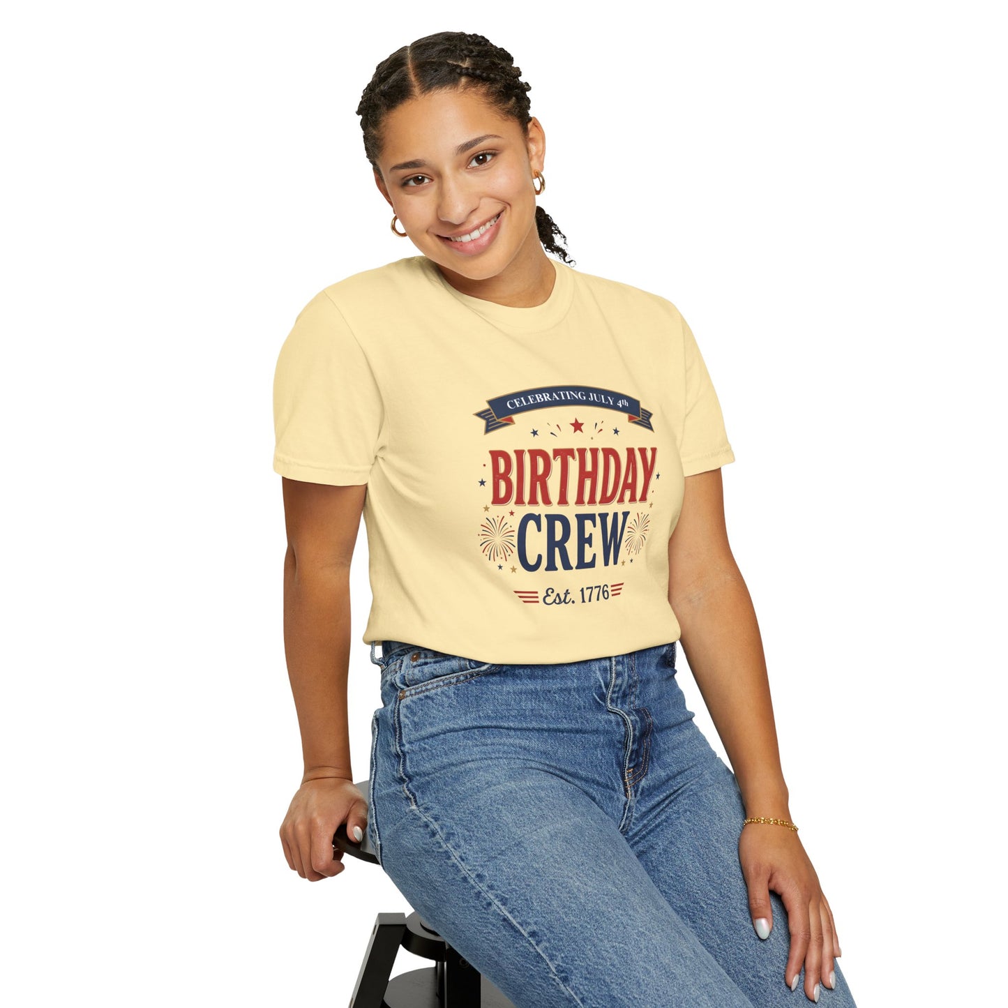 Birthday Crew T-Shirt — Patriotic Celebration Tee, 4th of July Shirt, Independence Day Gift
