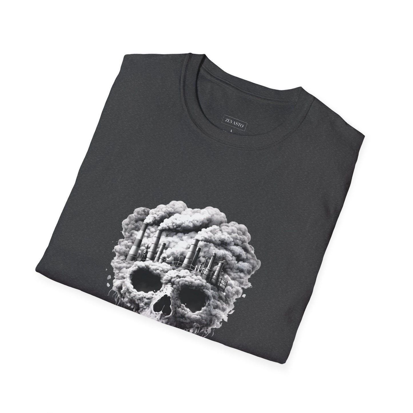 Carbon-Based Mistake Skull T-Shirt — Dark Humor Graphic Tee for Earth Day