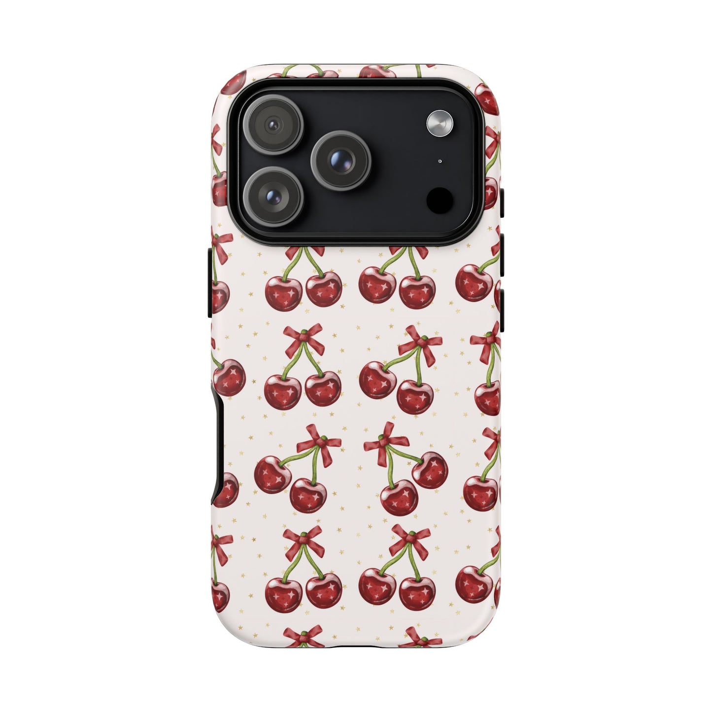 Cherry Pattern Phone Case — Cute Red Cherry Protective Phone Cover