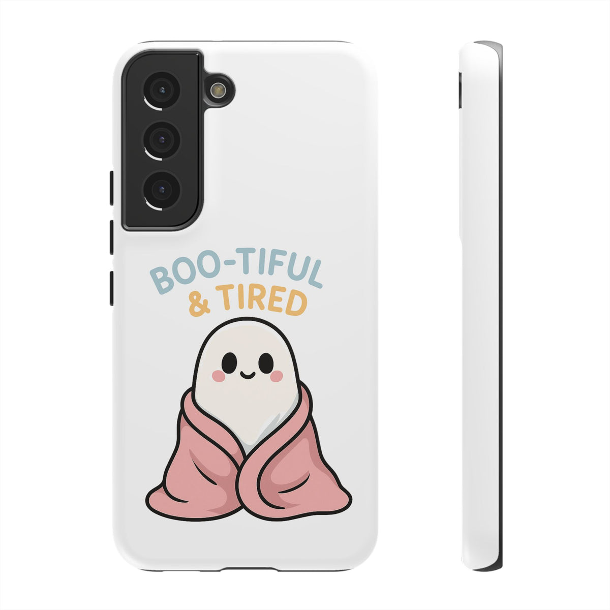 Boo-tiful & Tired Phone Case, Halloween-Themed Design