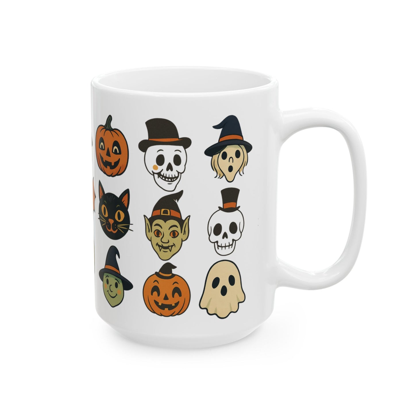 Halloween Themed Ceramic Mug, Spooky Coffee Cup