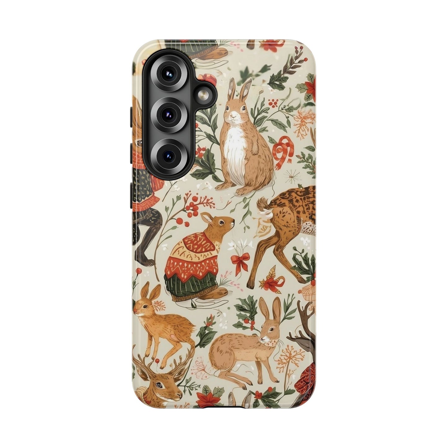Christmas Phone Case, Animals in Christmas Spirit - Tough and Stylish for Nature Lovers