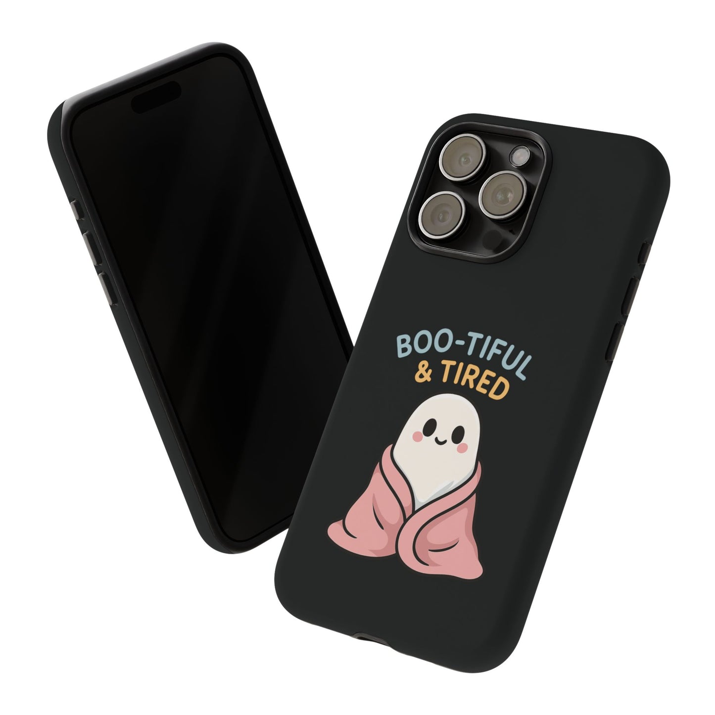 Boo-tiful & Tired Phone Case, Halloween-Themed Design
