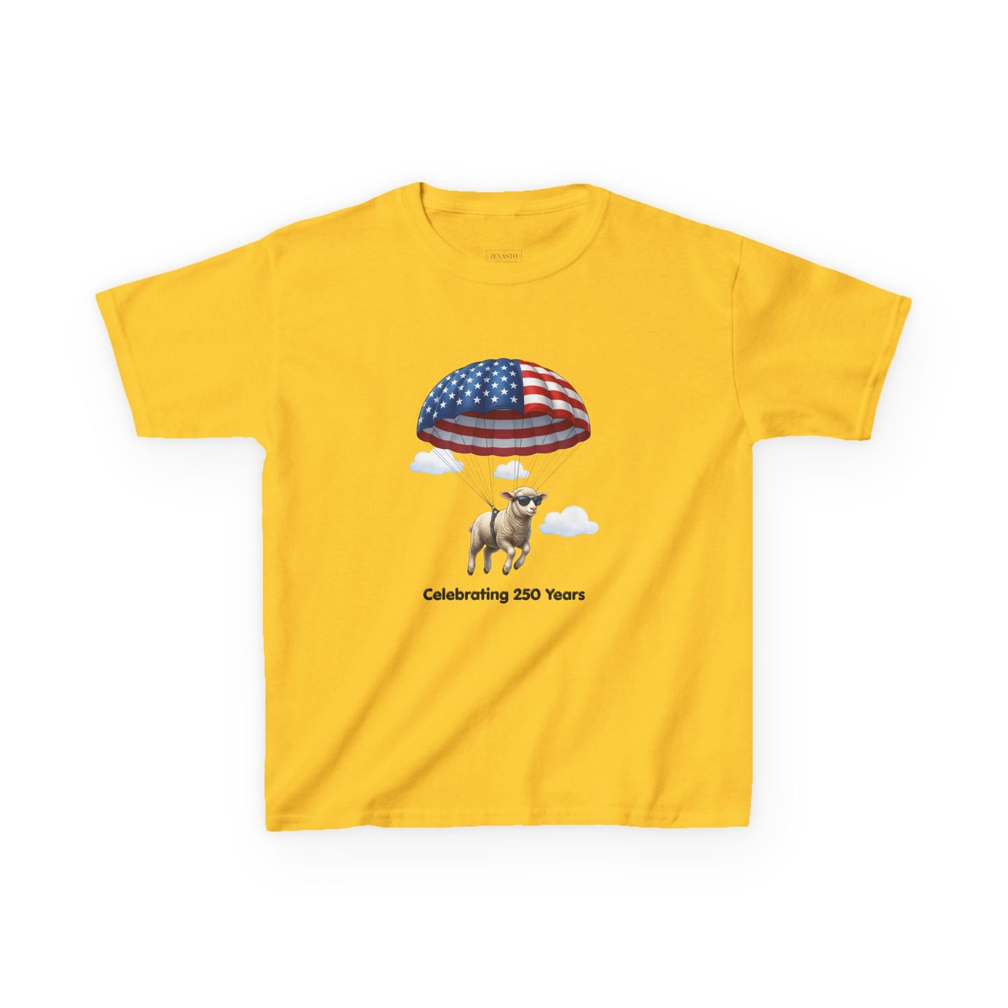 Kids T-Shirt - Celebrating 250 Years Parachuting Sheep