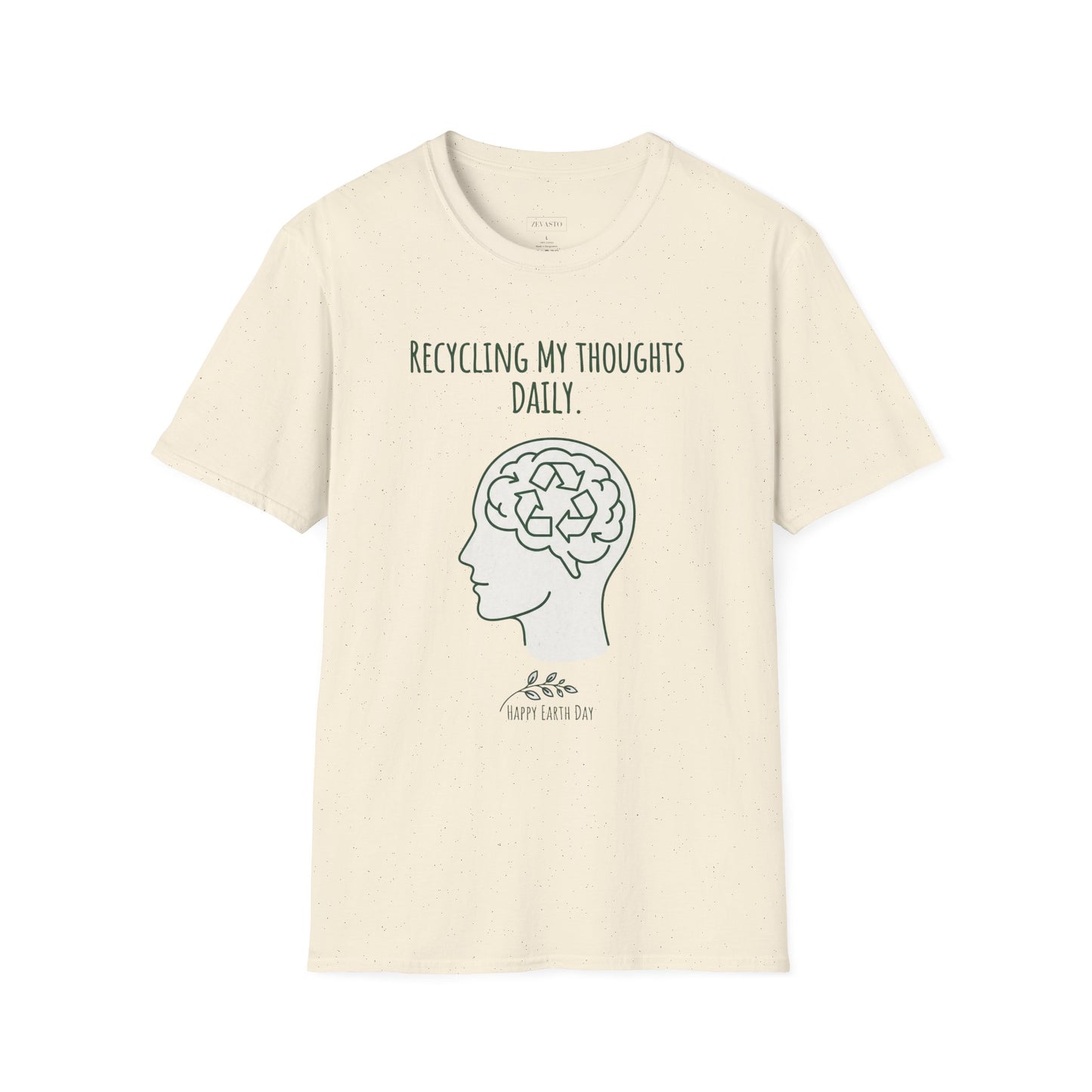 Recycling My Thoughts Daily T-Shirt — Mental Health Awareness, Earth Day Graphic Tee