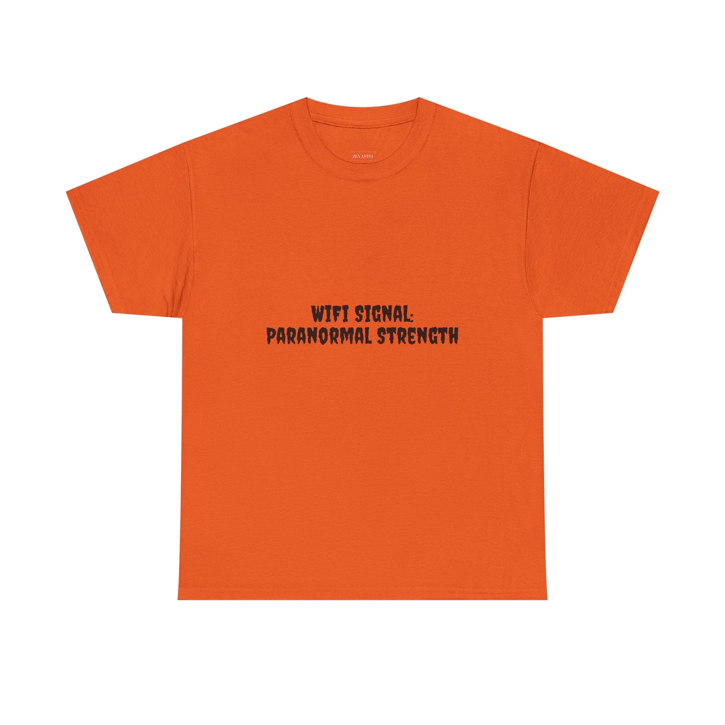 Paranormal Strength Tee, Unisex Heavy Cotton Tee, Funny Wifi Signal T-Shirt, Humor Apparel