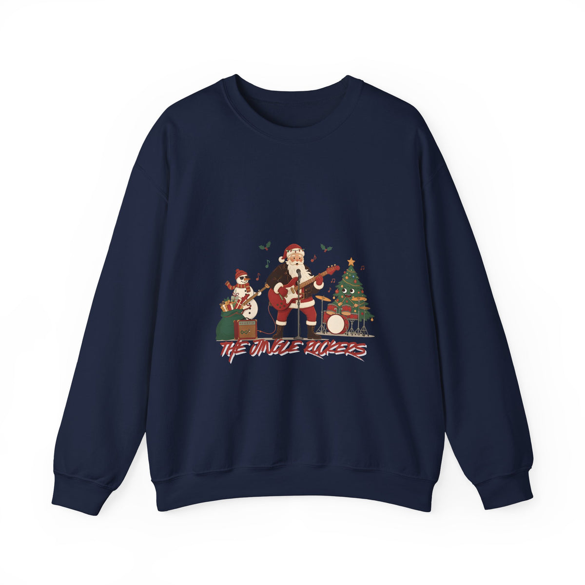Funny Christmas Sweatshirt – "The Jingle Rockers" Holiday Band Crewneck