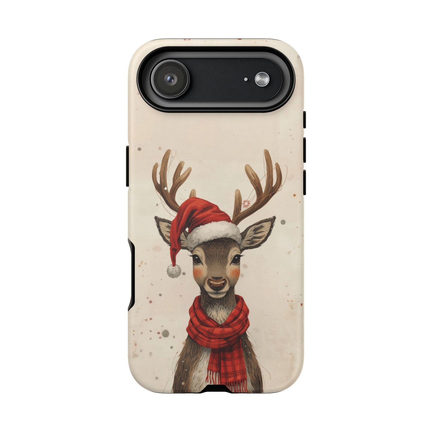 Christmas Reindeer Phone Case, Dual Layer Phone Case for Iphone 17, 16, 15, 14, 13, 12, 11