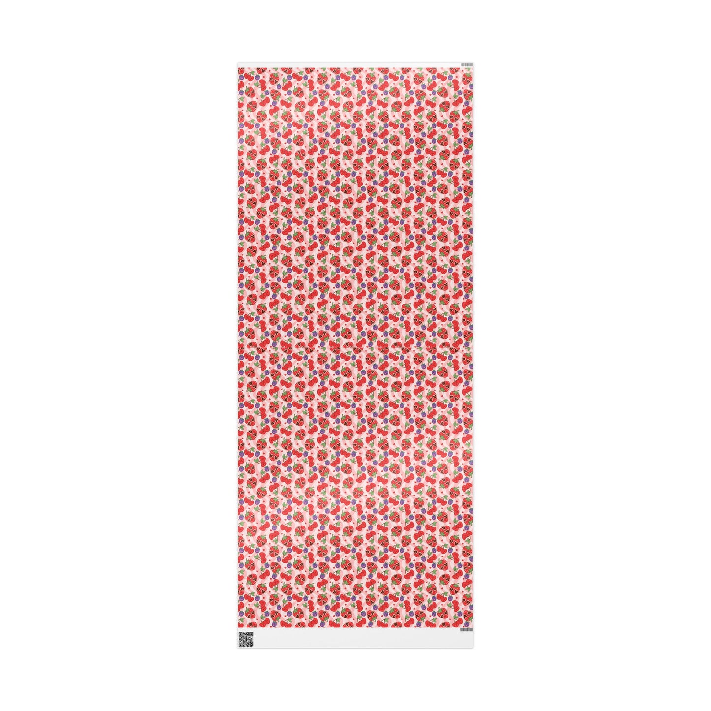 Strawberry Hearts Wrapping Paper Roll — Cute Valentine & Birthday Gift Wrap