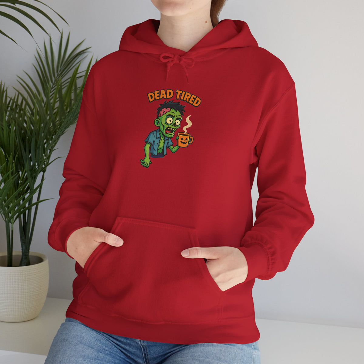 Zombie Themed Unisex Hoodie, Cozy Halloween Sweatshirt, Spooky Season Apparel